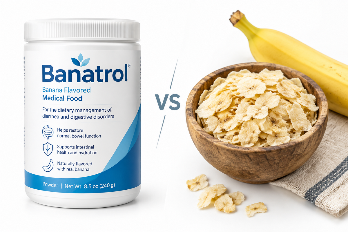 Banatrol vs. Plain Banana Flakes