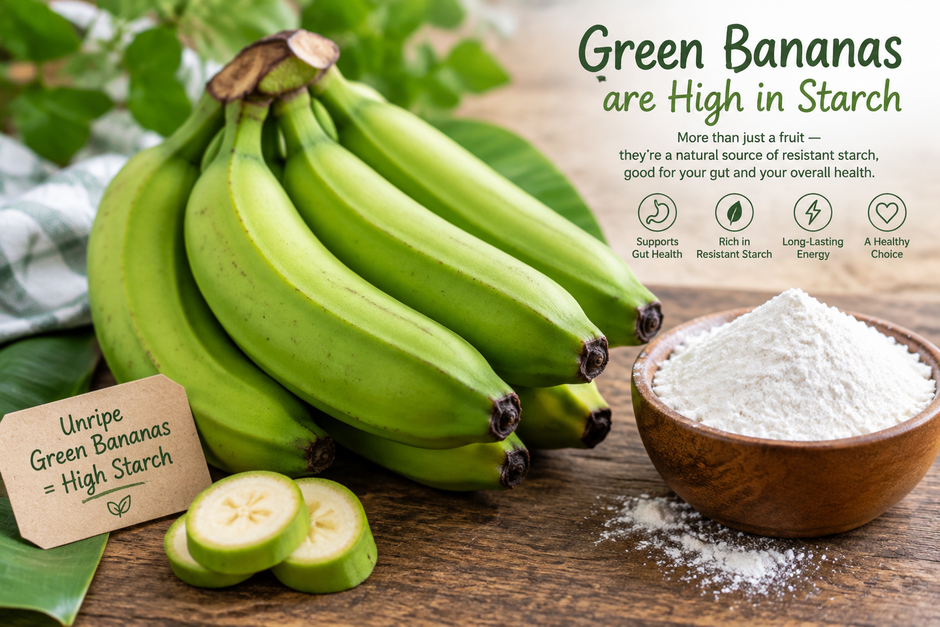 Green Bananas So High in Starch