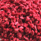Morceaux de framboises lyophilisées